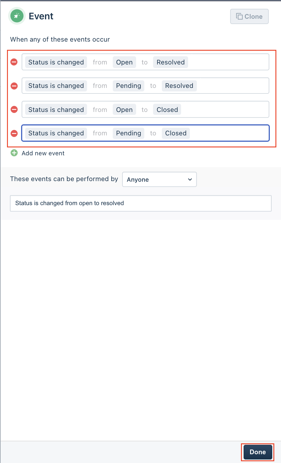 For sending resolved alerts for Squadcast