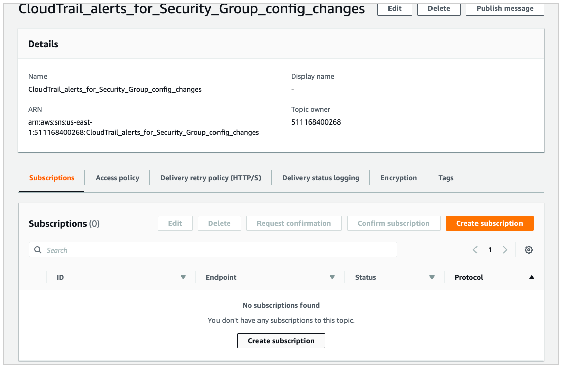 Create Subscription - AWS SNS: HTTPS Endpoint URL