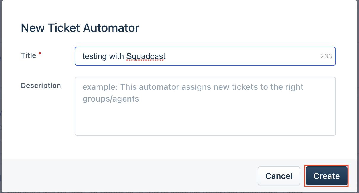 Add Title and Description for incident management