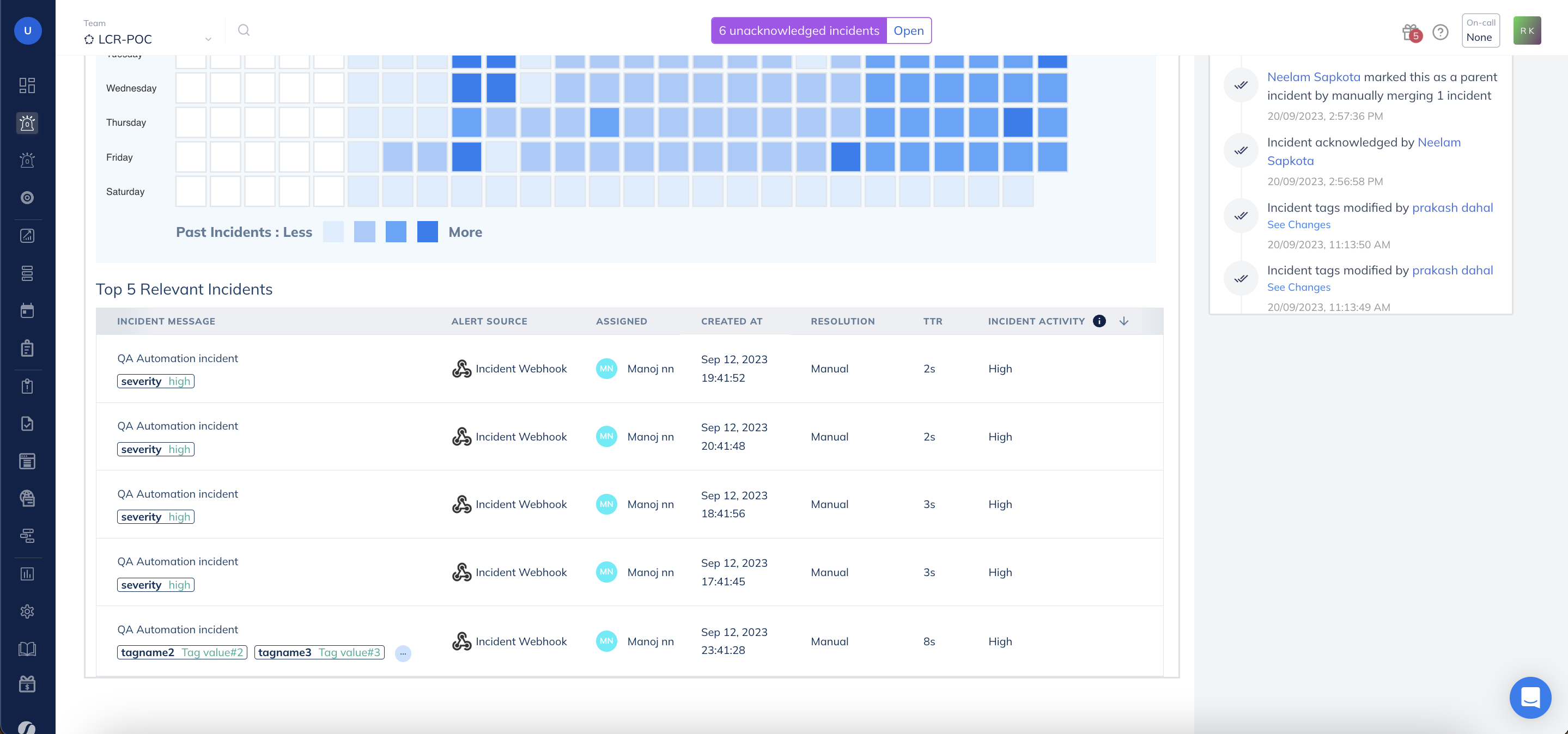 View Past Incidents in Squadcast for Incident Management