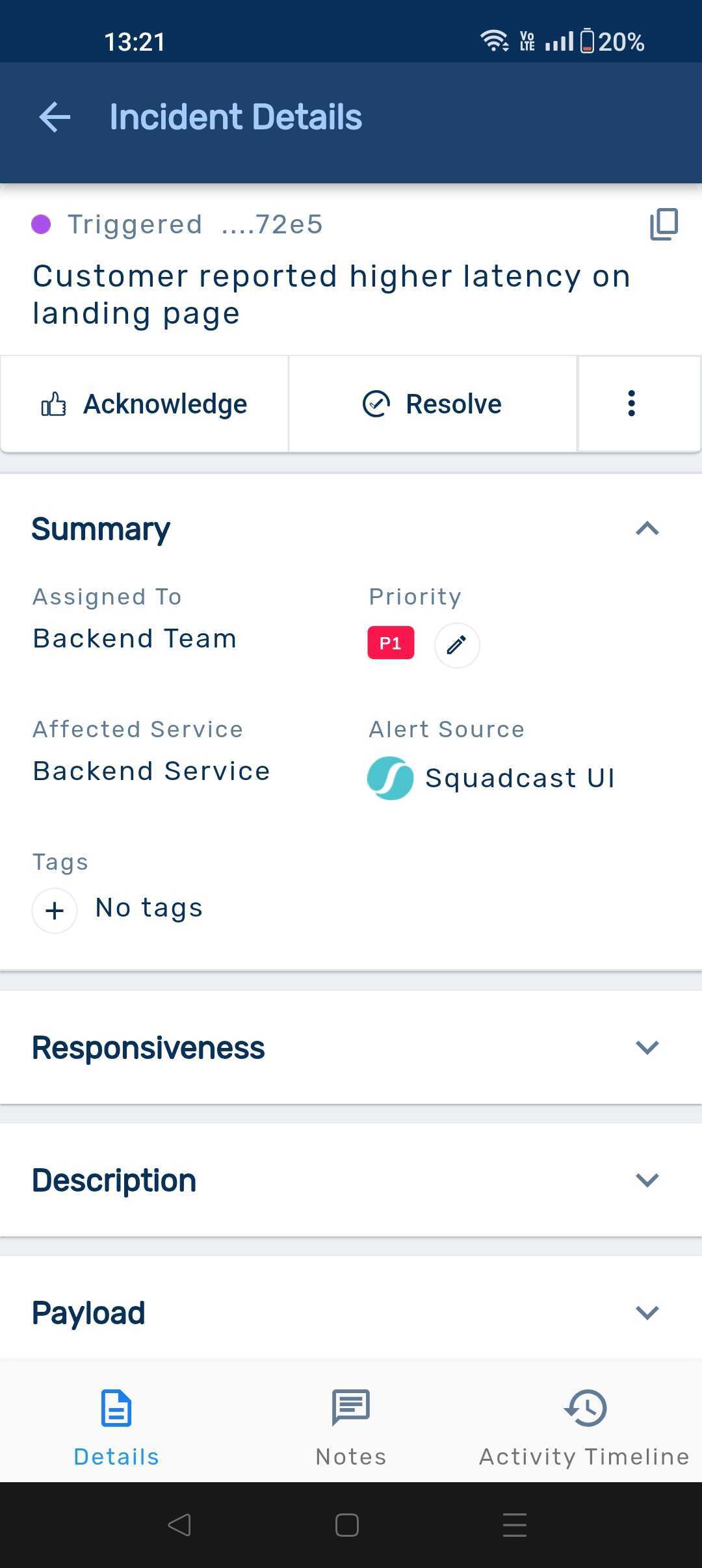 View newly created incident