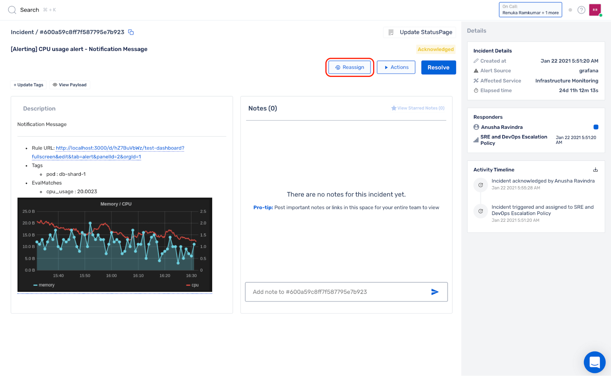 Reassigning Incidents in Squadcast