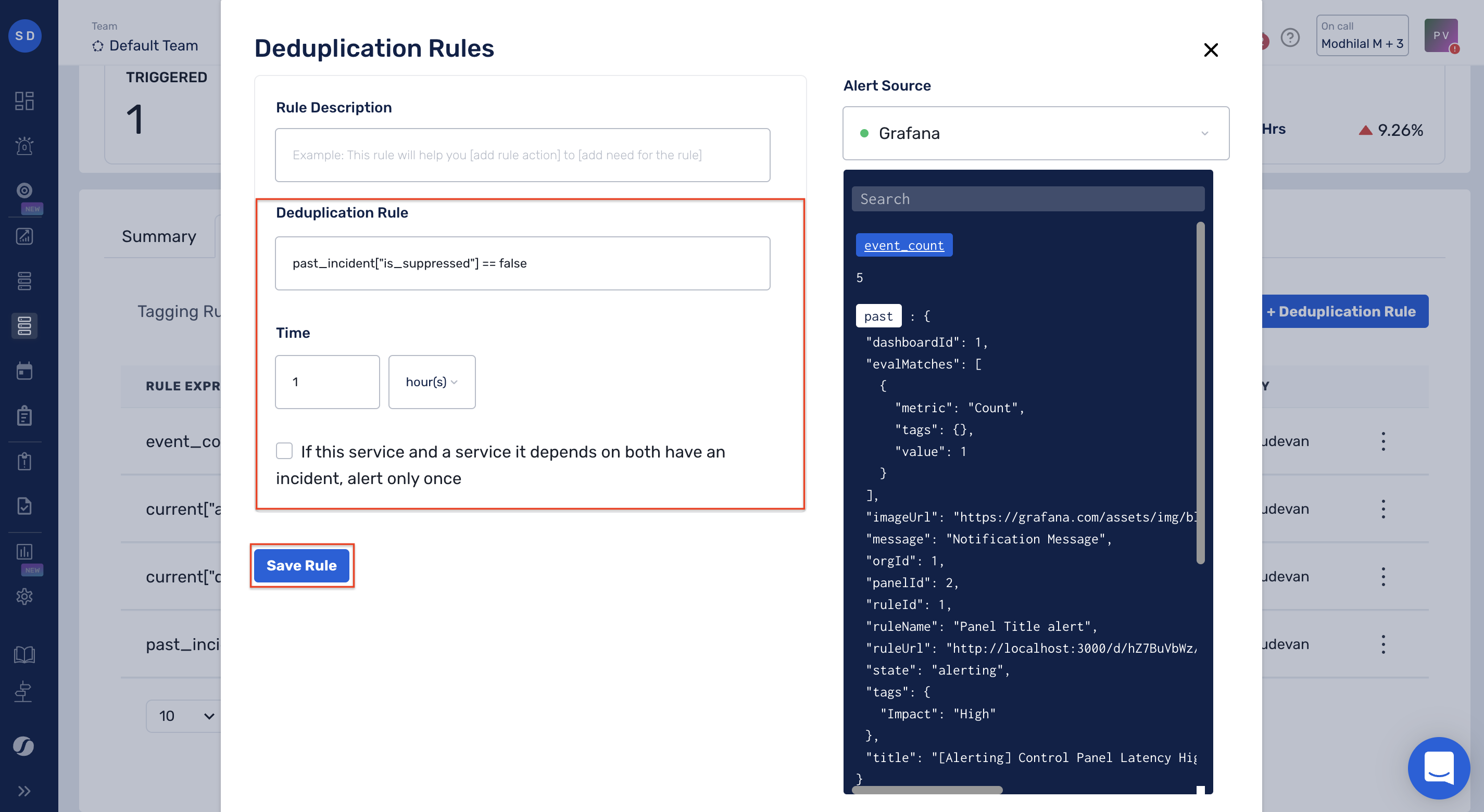 Create condition for incident status based deduplication