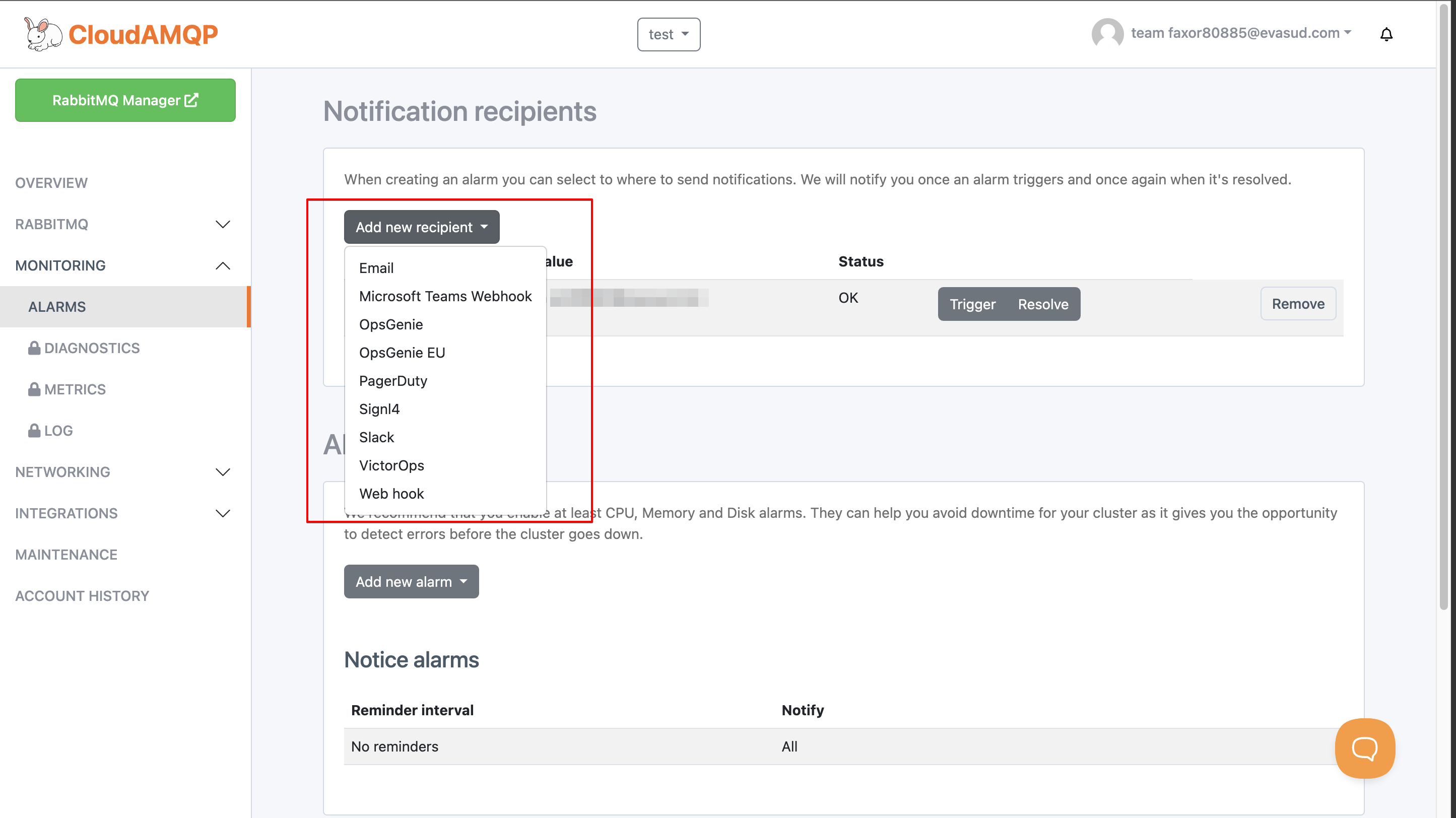 Creating Squadcast Webhook Alert in Better Uptime: Access dashboard, go to Integrations, and click on Exporting data and select Configure webhooks and click on Configure.