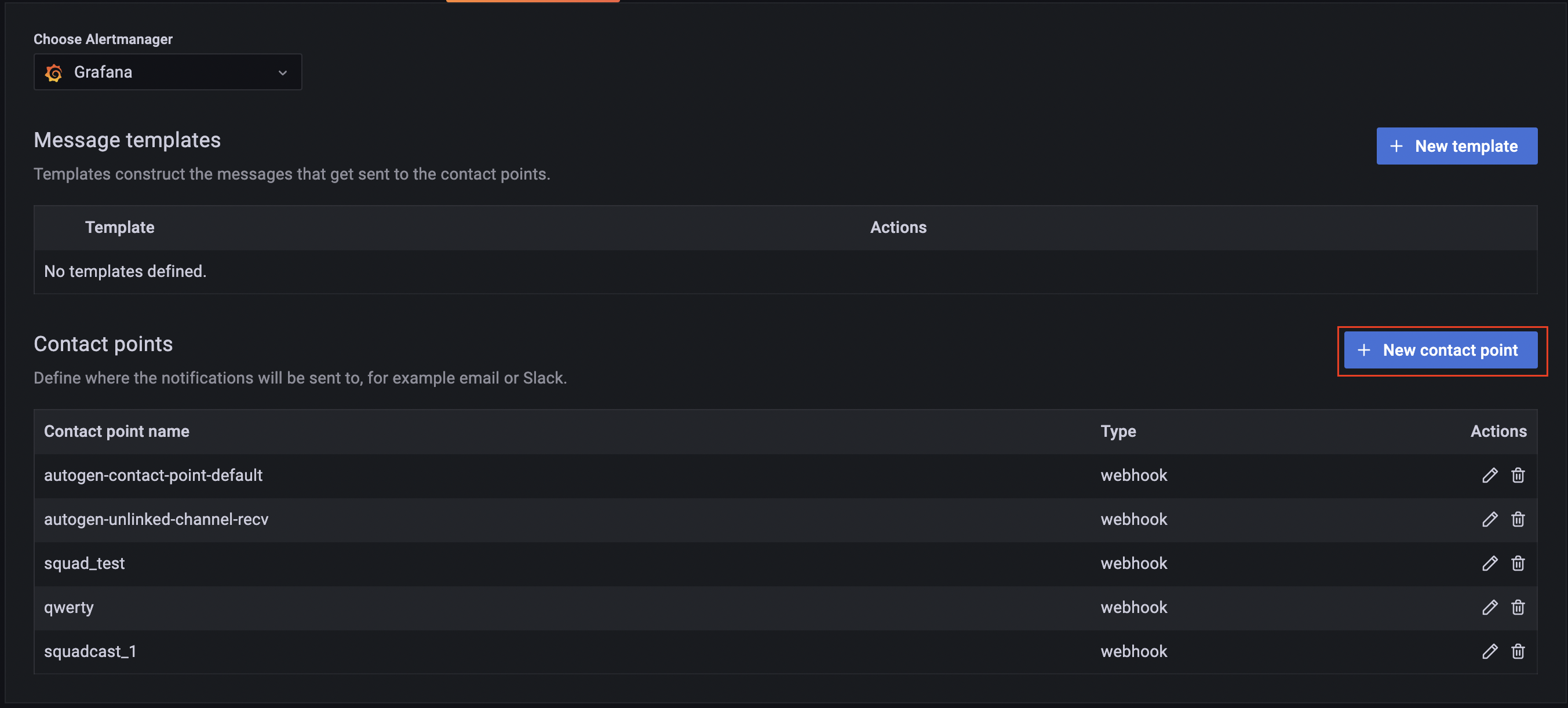 Integrate Squadcast with Grafana 8