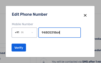 How to change mobile number in Squadcast