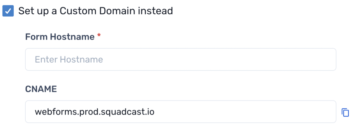 Set up custom domain for Webforms