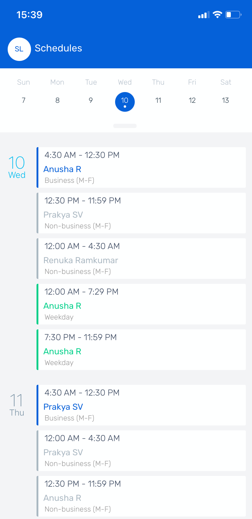 View On-Call Schedules in the Squadcast App