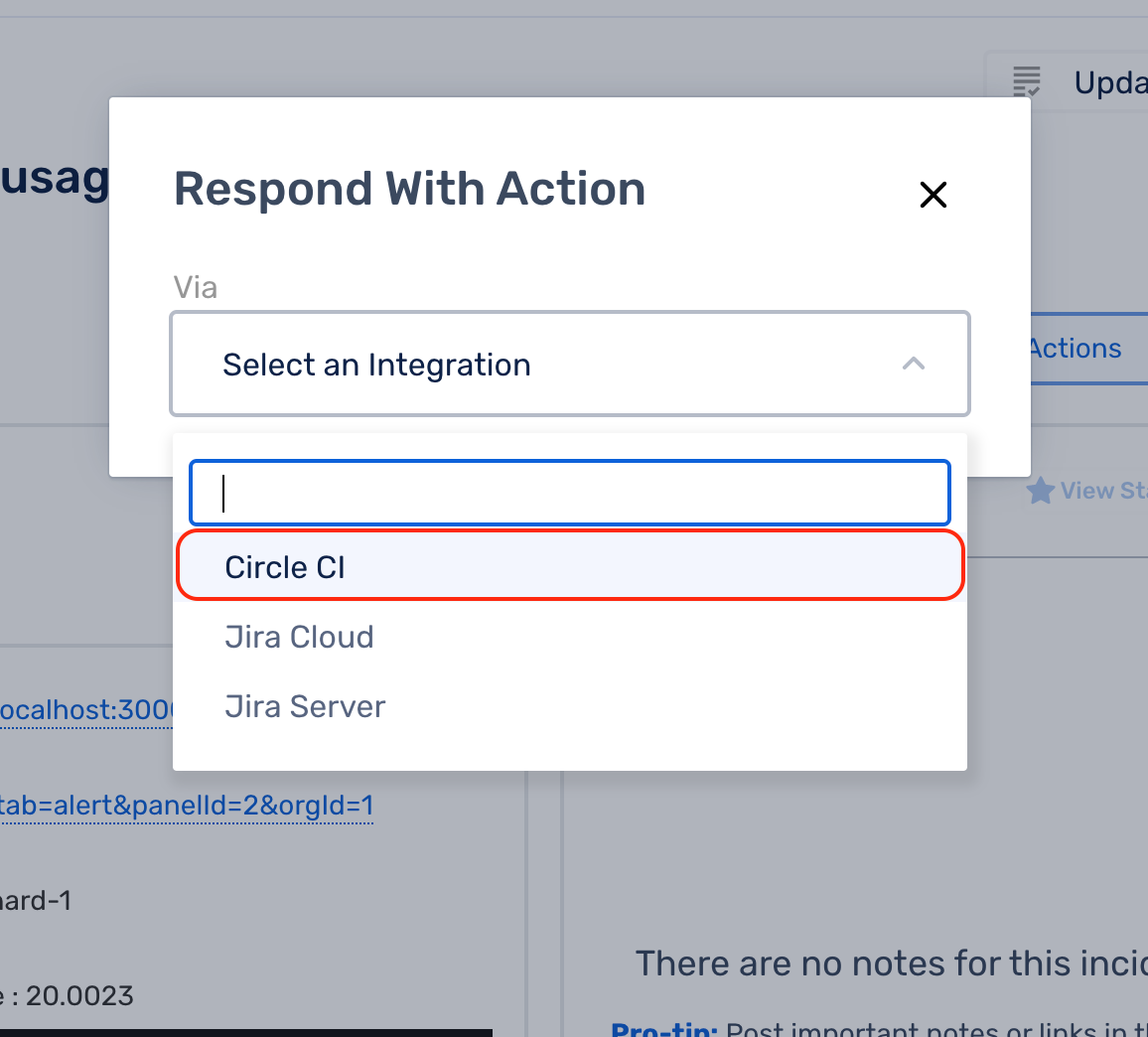 Select CircleCI from the list of allowed/enabled actions