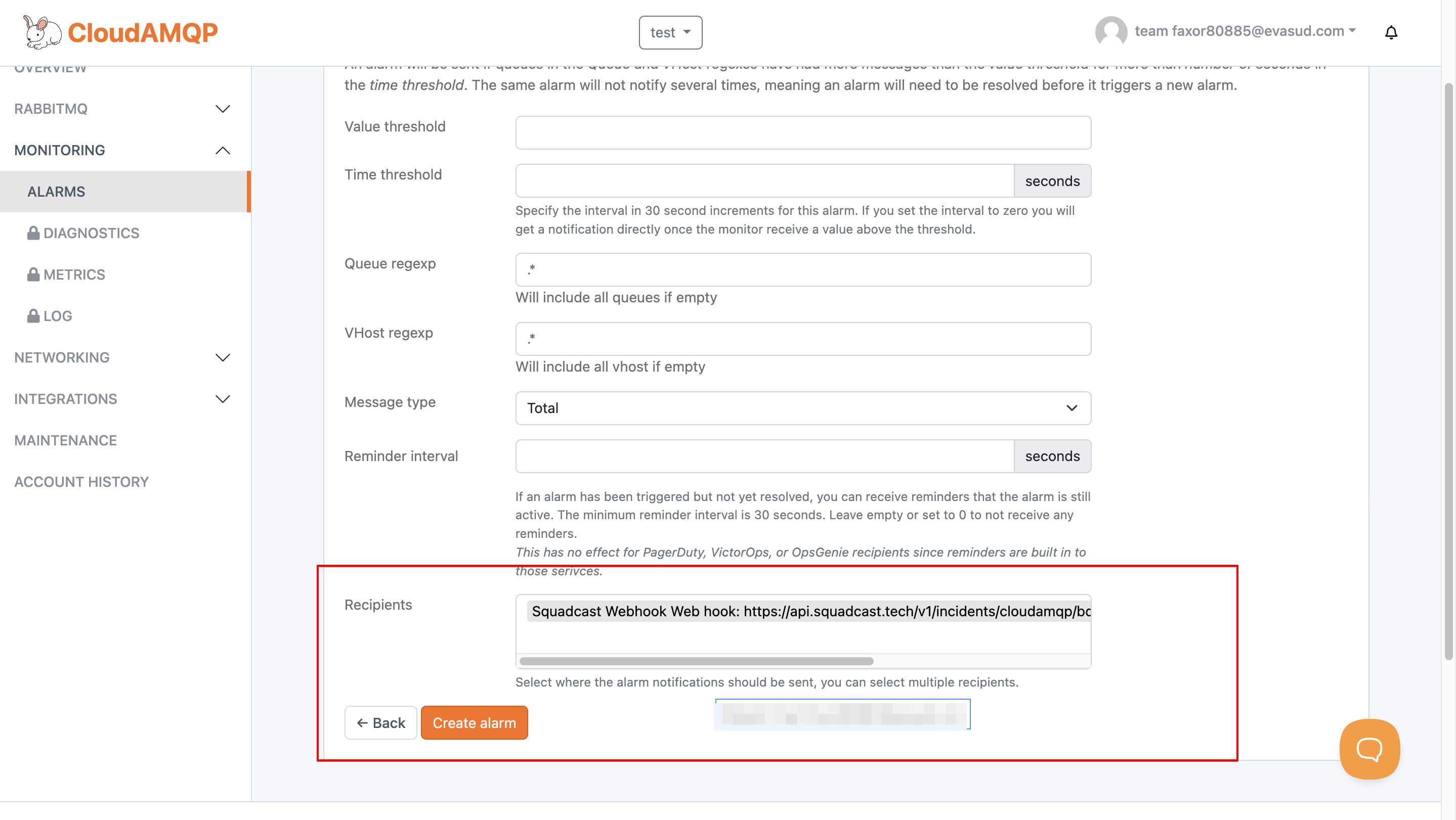 Creating Squadcast Webhook Alert in Better Uptime: Add Squadcast Webhook URL to Incident and Monitor webhook sections